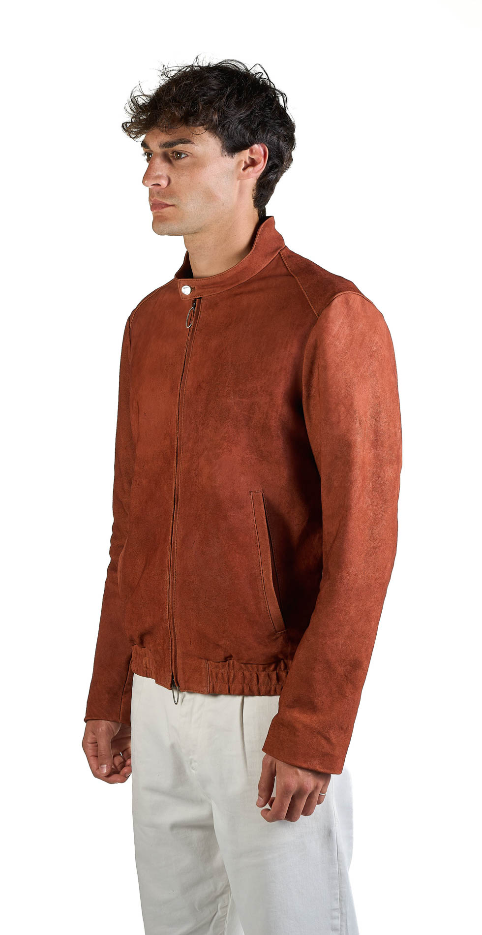 DANIELE BASTA LEATHER AND SILVER JACKET 